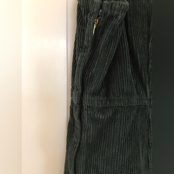 American Eagle AE Studio Hunter Green Corduroy Jumper Sheath Dress - Picture 4 of 9